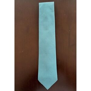 Izod Silver Patterned Necktie Mens Silk Italy Formal Tie 57” x 3.75”